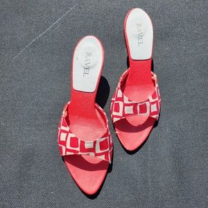 Vintage Ravel Red Heeled Sandal